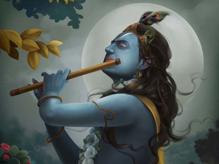 भगवान कृष्ण और पुजारी