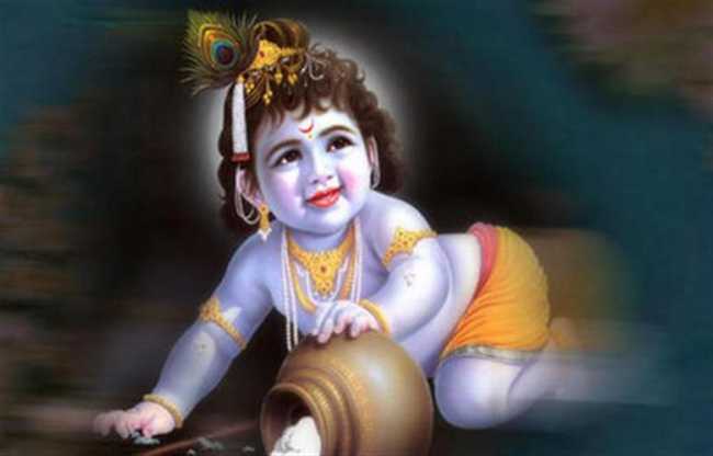 भगवान कृष्ण का बैलगाड़ी को लात मारना